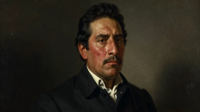 José Mariano Salas: Su Impacto como 16° Presidente de México 6 Retrato mexicano del siglo XIX, dramático y sombrío