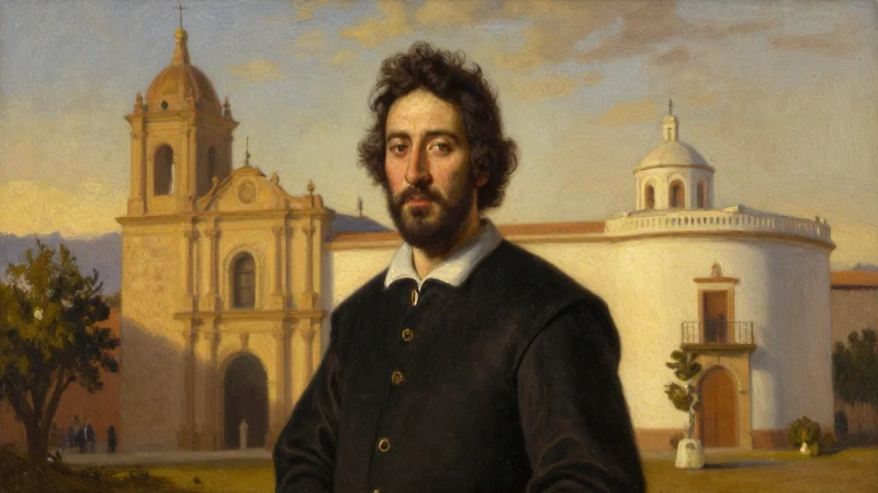Retrato de Juan de Mendoza, estilo óleo, cálido