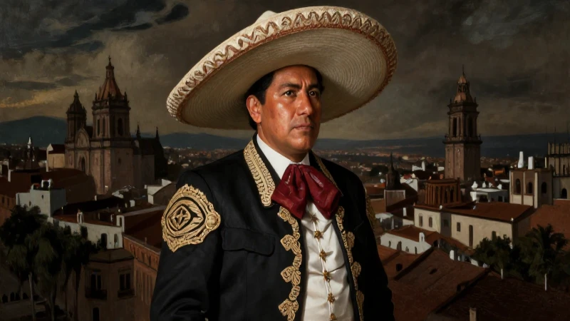 Retrato mestizo con atuendo colonial mexicano