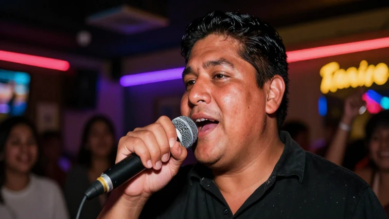Dónde encontrar los mejores bares de karaoke en Puebla 6 Joven mexicana canta alegremente en karaoke
