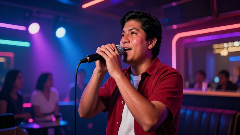 Dónde encontrar los mejores bares de karaoke en Puebla 3 Joven mexicana canta en un bar karaoke