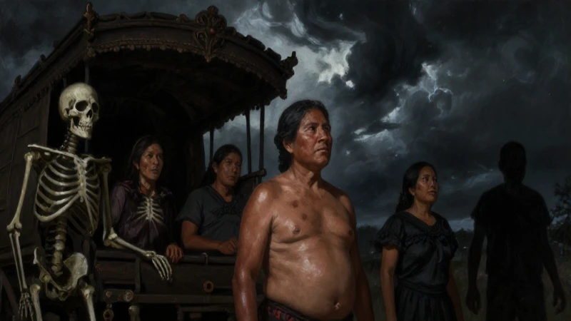 Pintura oscura y fantástica, muy dramática