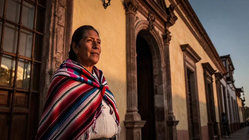 Fachada antigua, luz cálida, ambiente histórico