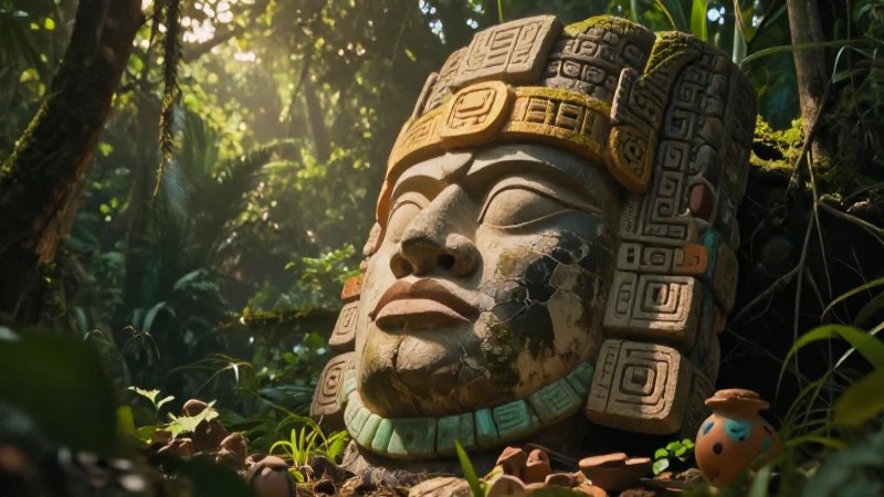LA HISTORIA DE MORELOS: DESCUBRE LAS CLAVES CRONOLÓGICAS 3 Cabeza Olmeca emerge de la selva ancestral
