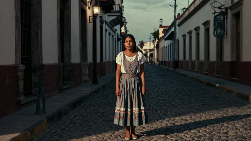 La Leyenda de la QUEMADA: Descubre su MISTERIO en la Calle 3 Beatriz, vestida a la antigua, bajo luz tenue