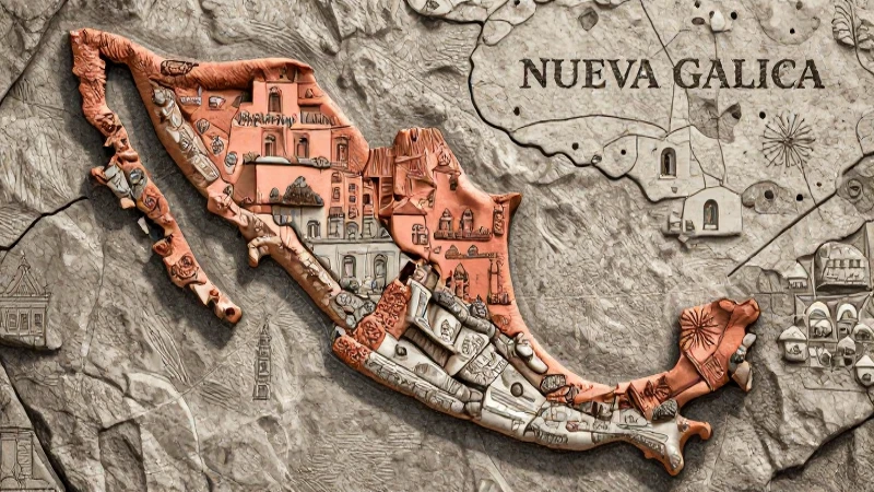 Mapa de Nueva Galicia, mestizo y antiguo