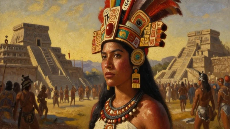 La Princesa Donají - DESCUBRE su FASCINANTE Leyenda 3 Donají, guerrera zapoteca, retratada en óleo