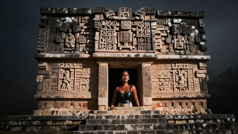 La Princesa Donají - DESCUBRE su FASCINANTE Leyenda 7 Donají: ruinas mayas en neblina dramática