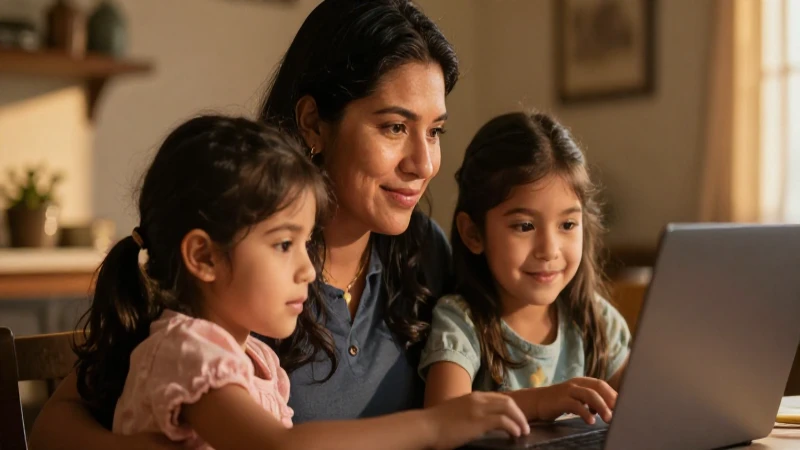 Familia mestiza disfruta un momento cálido
