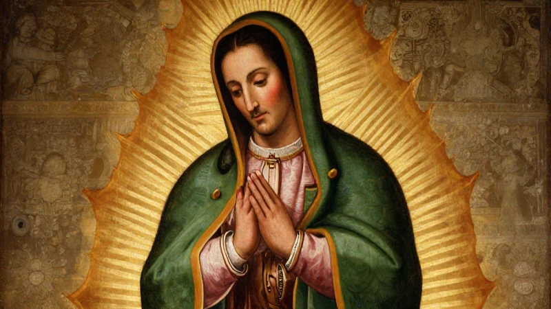 Descubre las 4 Apariciones de la Virgen de Guadalupe 3 Virgen de Guadalupe, retrato mestizo, luz dorada