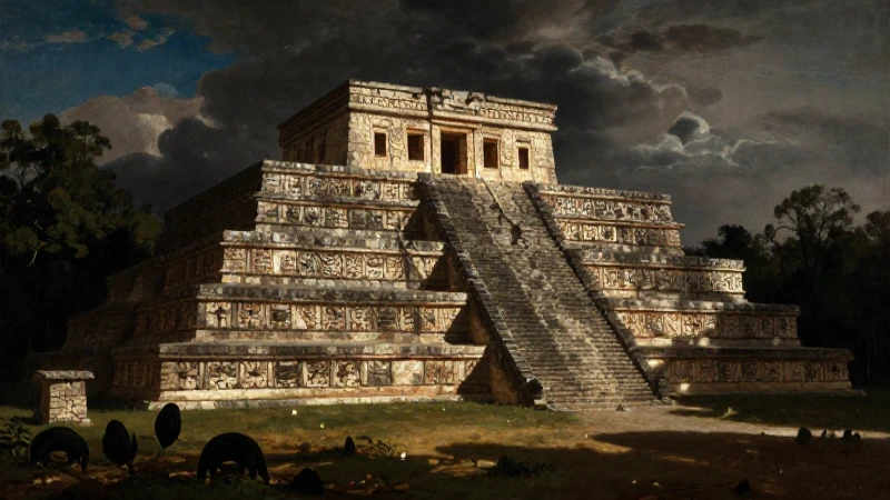 Córdoba, ruinas mayas con luz dramática