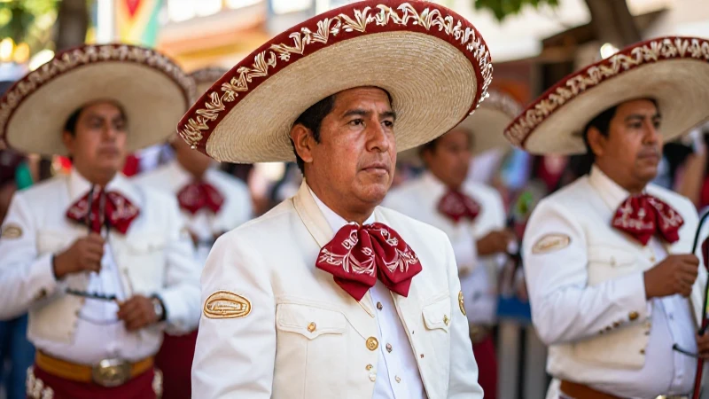 Celebración mexicana alegre y soleada en primer plano