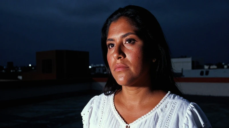 Matilde, mestiza y bronceada, bajo una sombra dramática