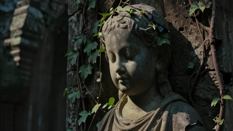 Leyendas de la CDMX: Mitos que Te Dejarán Sin Aliento 6 Niño de piedra, cubierto de hiedra, misterioso