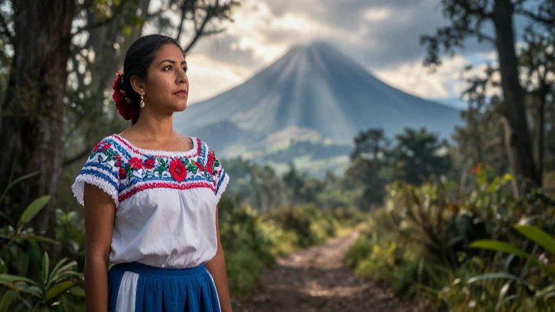 Mujer mestiza evoca magia en la sierra