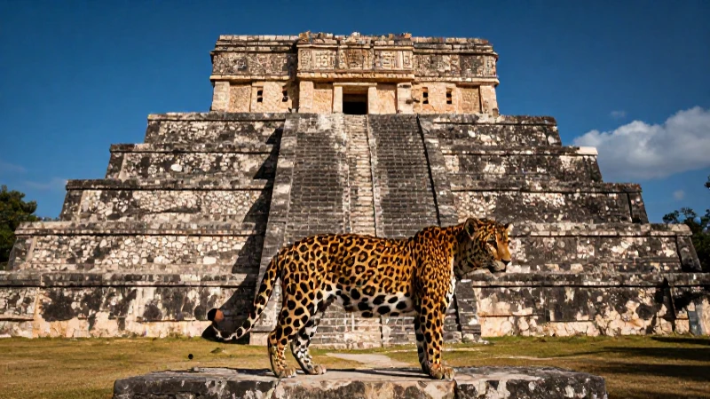 Espíritu jaguar, ruinas y luz cinematográfica mística