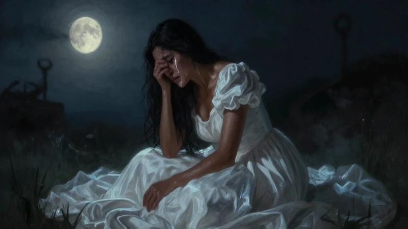 Leyenda de TERROR MEXICANA: 10 Historias que te HELARÁN 3 Una mujer llora bajo la luz de la luna