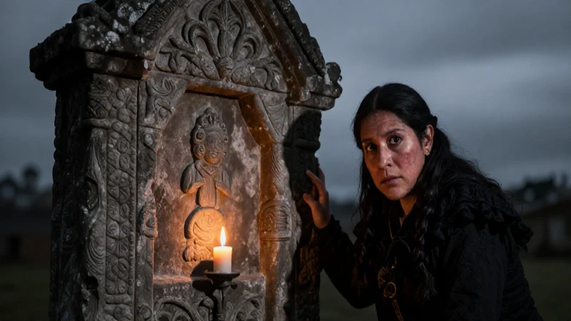 Misterios del Vampiro en el Panteón de Belén Revelados 8 Tumba gótica, sombras dramáticas y rostro pálido