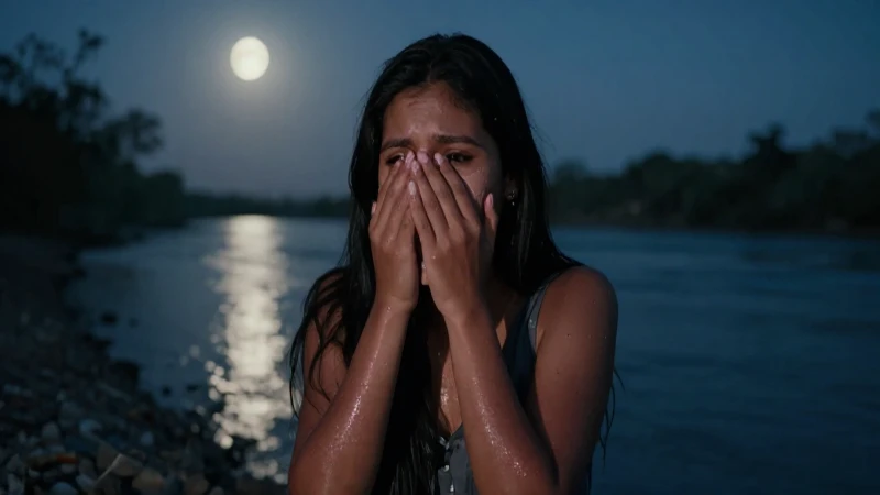 10 Mitos y Leyendas Cortas de Hidalgo que Te Sorprenderán 5 Mujer llora bajo luz lunar melancólica