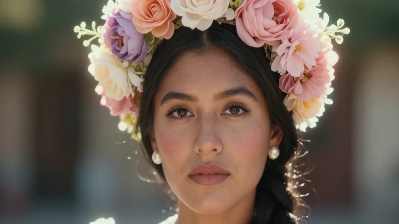 10 Mitos y Leyendas Cortas de Hidalgo que Te Sorprenderán 10 Mujer mexicana etérea con corona floral