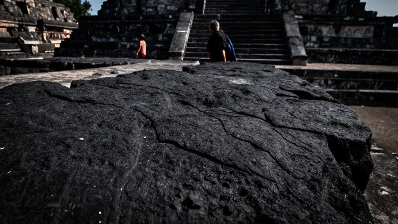 Piedra oscura, ruinas ancestrales, y ambiente misterioso