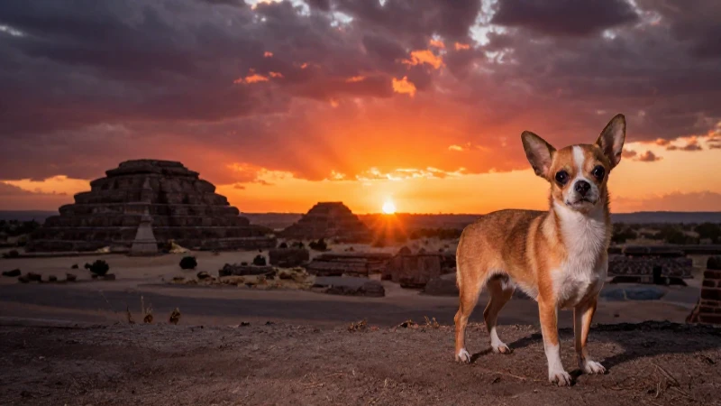 Leyendas de CHIHUAHUA: Mitos y HISTORIAS FASCINANTES 1 Atardecer dramático en Chihuahua, ruinas silueteadas