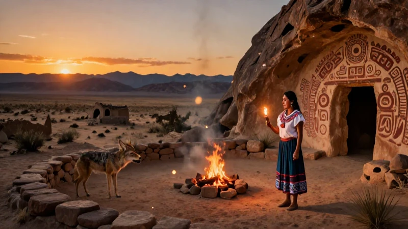 Leyendas de CHIHUAHUA: Mitos y HISTORIAS FASCINANTES 5 Chihuahua: Leyendas ancestrales bajo un crepúsculo cálido