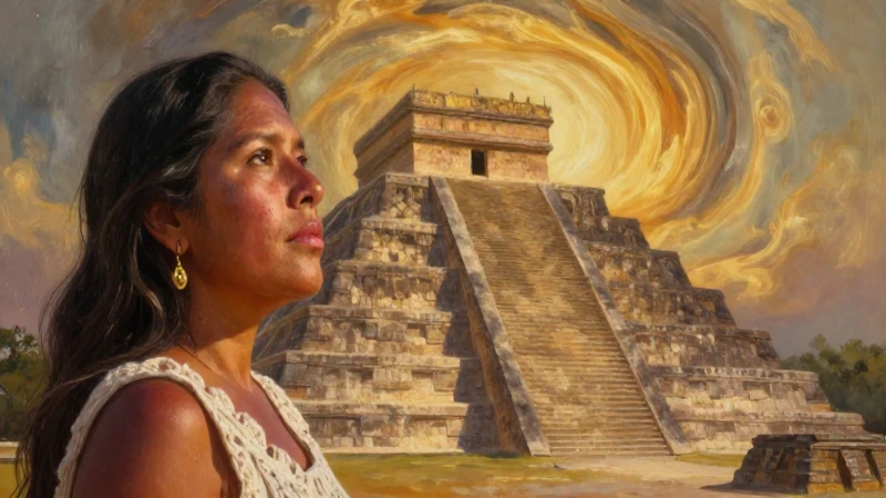 Pirámide azteca evoca ensueño místico y cálido