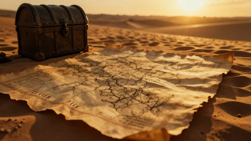 Un mapa antiguo revela tesoro al atardecer