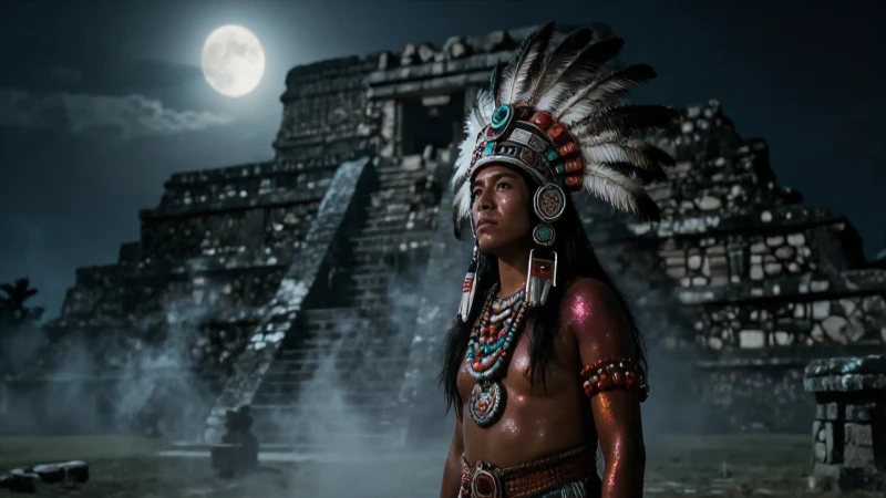 Mitos y Leyendas de PUEBLA - Descubre su MAGIA y TERROR 6 Ruinas aztecas misteriosas bajo luz lunar oscura