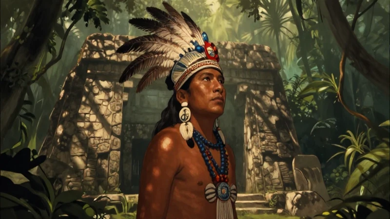 Ruinas prehispánicas en selva, atmósfera mística