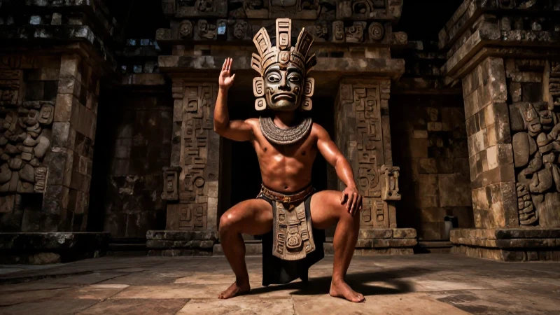Leyendas PURÉPECHAS: Descubre la MAGIA de La Princesa 4 Guerrero mestizo en ruinas ancestrales, dramático e hiperrealista