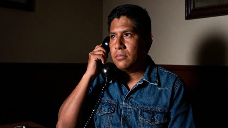 Cómo realizar una llamada por cobrar en Movistar 4 Mestizo con teléfono antiguo en penumbra