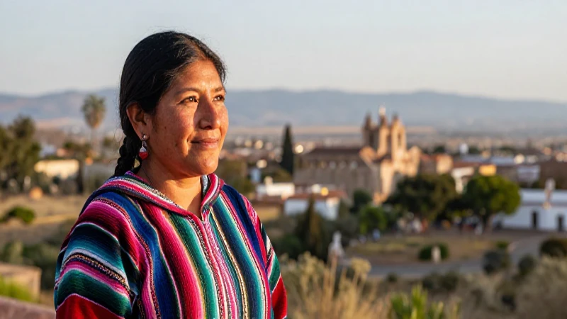 Localidades de OAXACA: Descubre SUS MUNICIPIOS y Más! 4 Mujer sonríe con textiles vibrantes y luz cálida