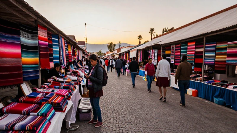 Localidades de OAXACA: Descubre SUS MUNICIPIOS y Más! 8 Mercado oaxaqueño, telas vibrantes y luz dorada