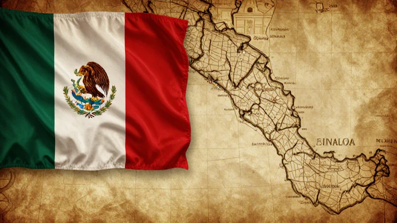 Descubre los 18 municipios de Sinaloa en orden cronológico 6 Bandera mexicana sobre mapa antiguo de Sinaloa