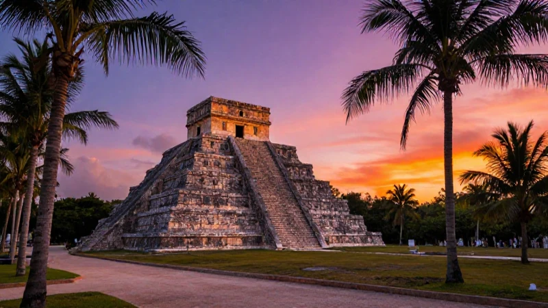 Cancún: Kukulkán, historia, palmeras y atardecer