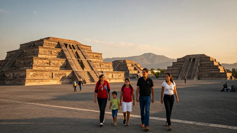 Familia pasea en Nezahualcóyotl, atardecer dorado