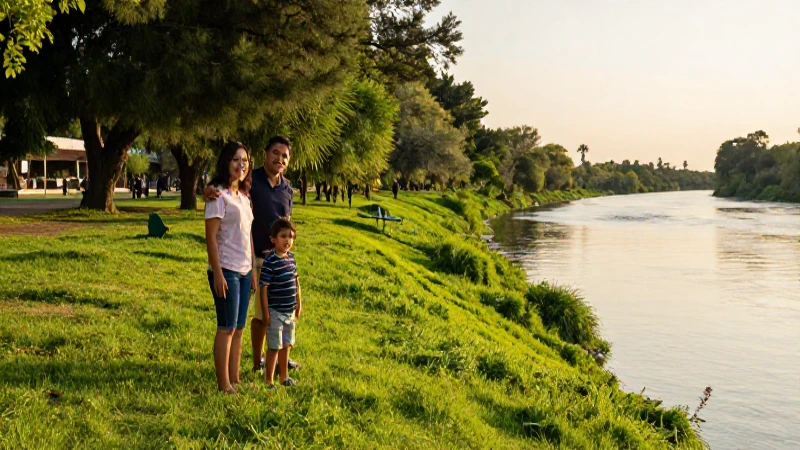 Principales parques y atracciones naturales en Culiacán 3 Familia sonriente disfruta el cálido atardecer culiacano