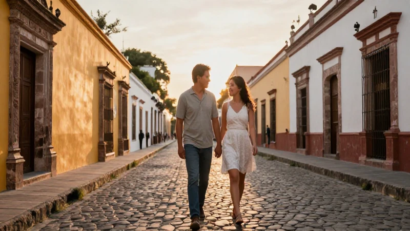 Romántico paseo en Real del Monte al atardecer