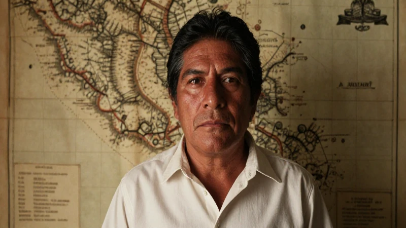 Retrato mestizo con mapa antiguo y luz cálida