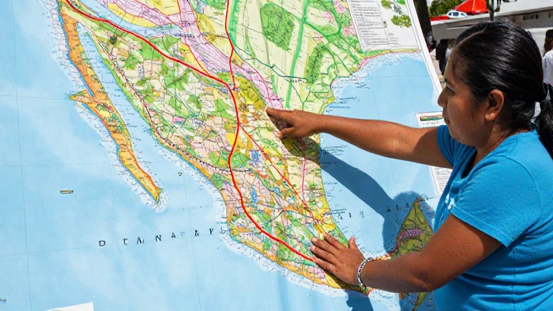 Veracruz: mapa colorido, étnico y soleado