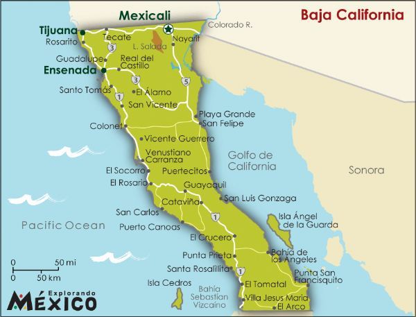 mapa de baja california sur descubre sus ciudades y mas