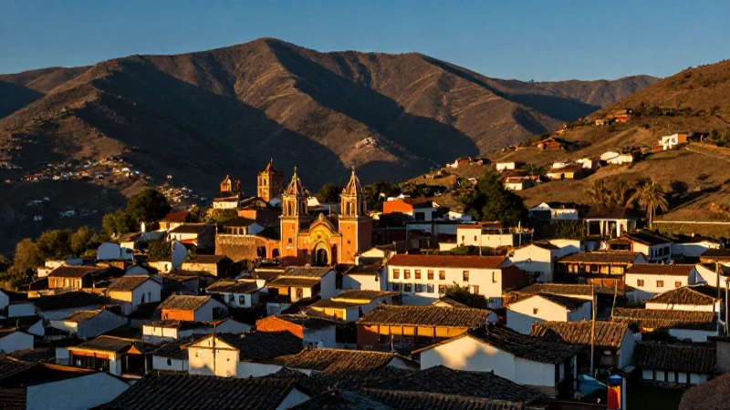 Descubre los Encantadores Municipios y Pueblos de Durango 7 Pueblo mexicano cálido, luz dorada y paisajes vibrantes