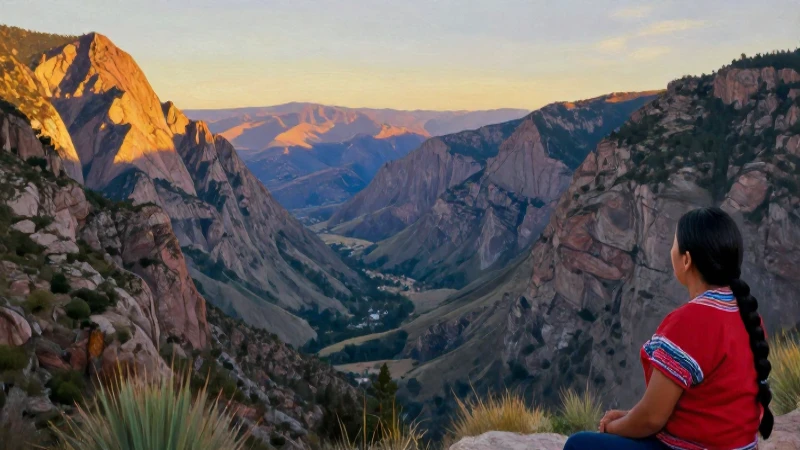 Descubre los Encantadores Municipios y Pueblos de Durango 3 Pintura realista: paisaje duranguense con luz dorada