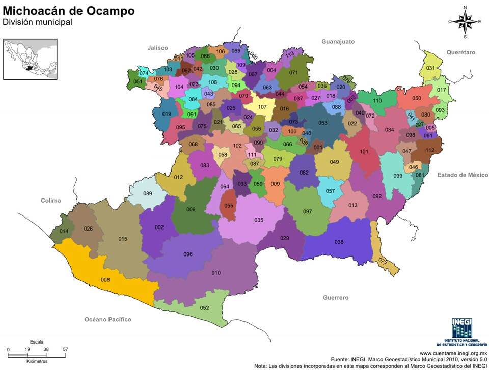 mapa de michoacan descubre su ubicacion y mas en