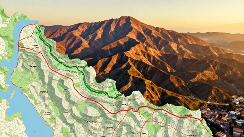 Nuevo León: mapa aéreo ilustrado y vibrante