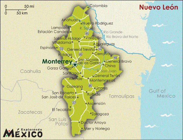 mapa de nuevo leon descubre su ubicacion y municipios
