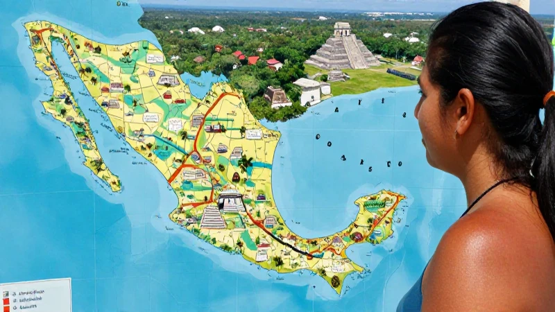 Mapa de Quintana Roo: Ubicación y Capital Revelados 7 Vista aérea de Quintana Roo, llena de color