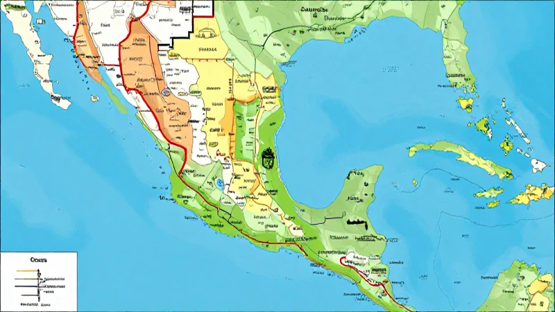 Mapa de Campeche: ¡Descubre su Ubicación y Capital! 7 Campeche: mapa aéreo, vibrante y en el Golfo